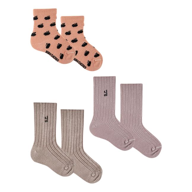 Organic Cotton Baby Socks - Set of 3 - Iconic Collection - Orange