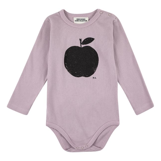Body de algodón orgánico Manzana - Colección Iconic  | Malva