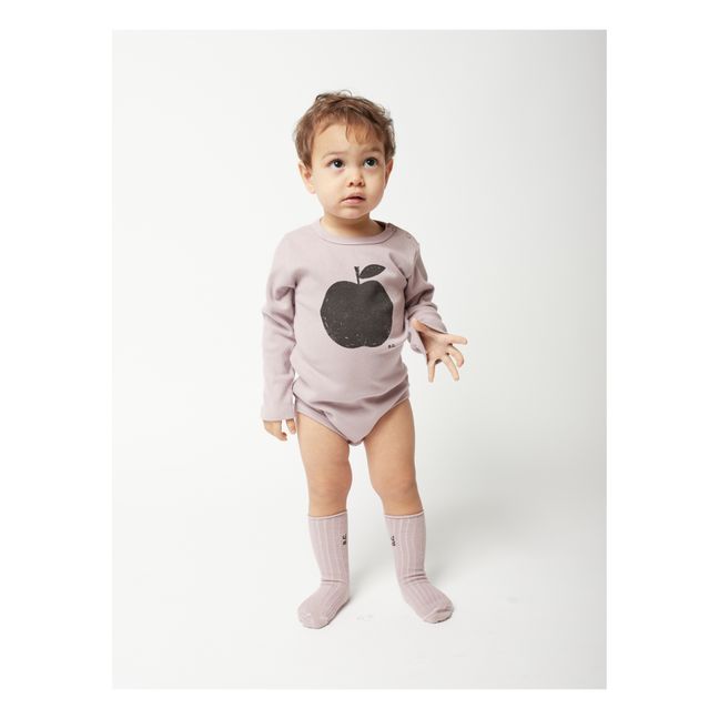 Body de algodón orgánico Manzana - Colección Iconic  | Malva