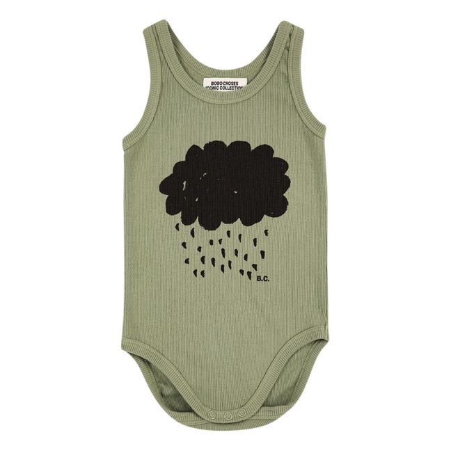 Organic Cotton Cloud Baby Bodysuit - Iconic Collection  | Green