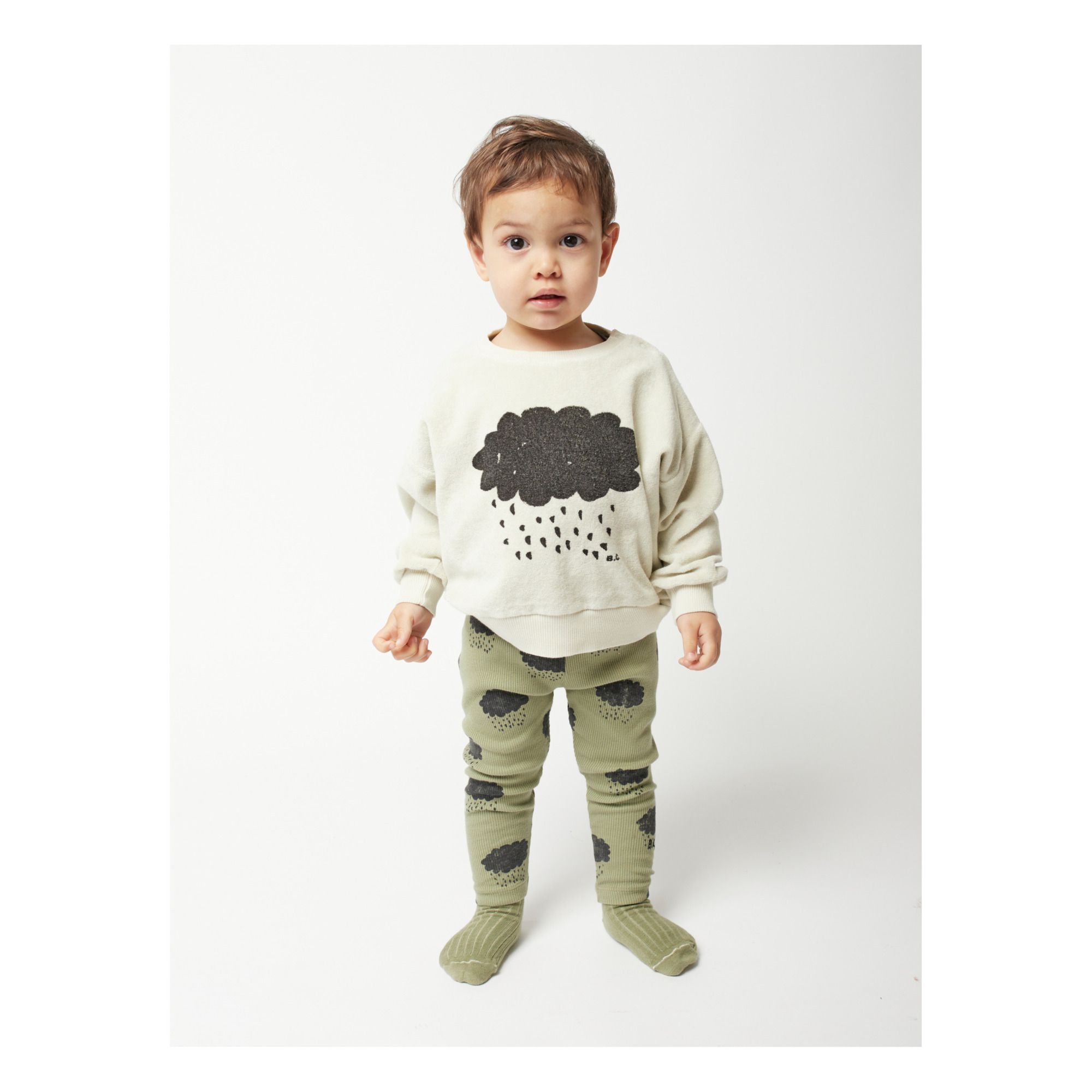 Organic Cotton Cloud Leggings - Iconic Collection - Green- Product image n°2