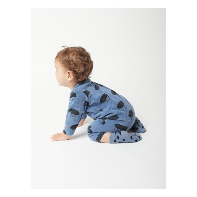Organic Cotton Terry Cloth Cloud Jumpsuit - Iconic Collection - Blau
