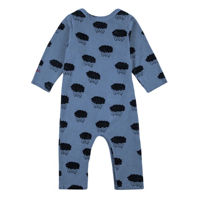 Organic Cotton Terry Cloth Cloud Jumpsuit - Iconic Collection - Blu
