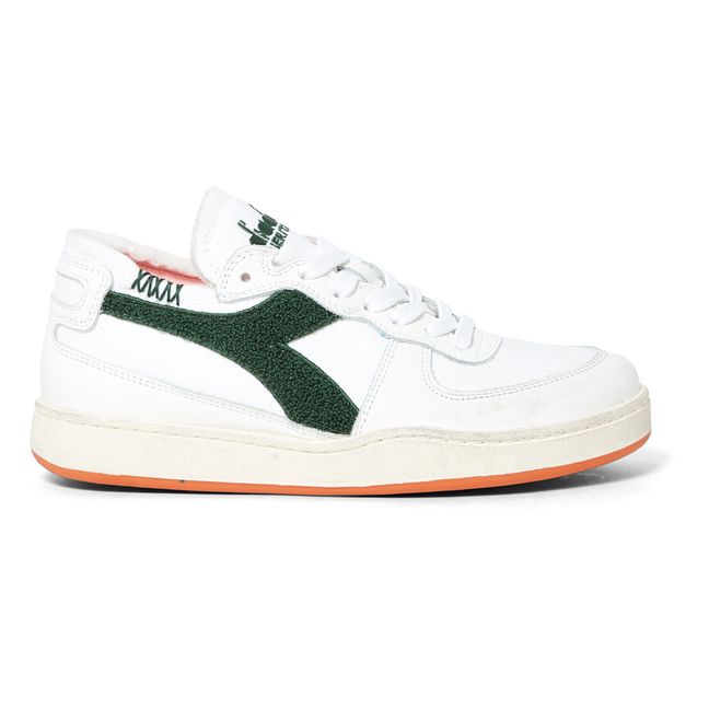 Row Cut Terry Cloth Mi Sneakers Verde Oscuro