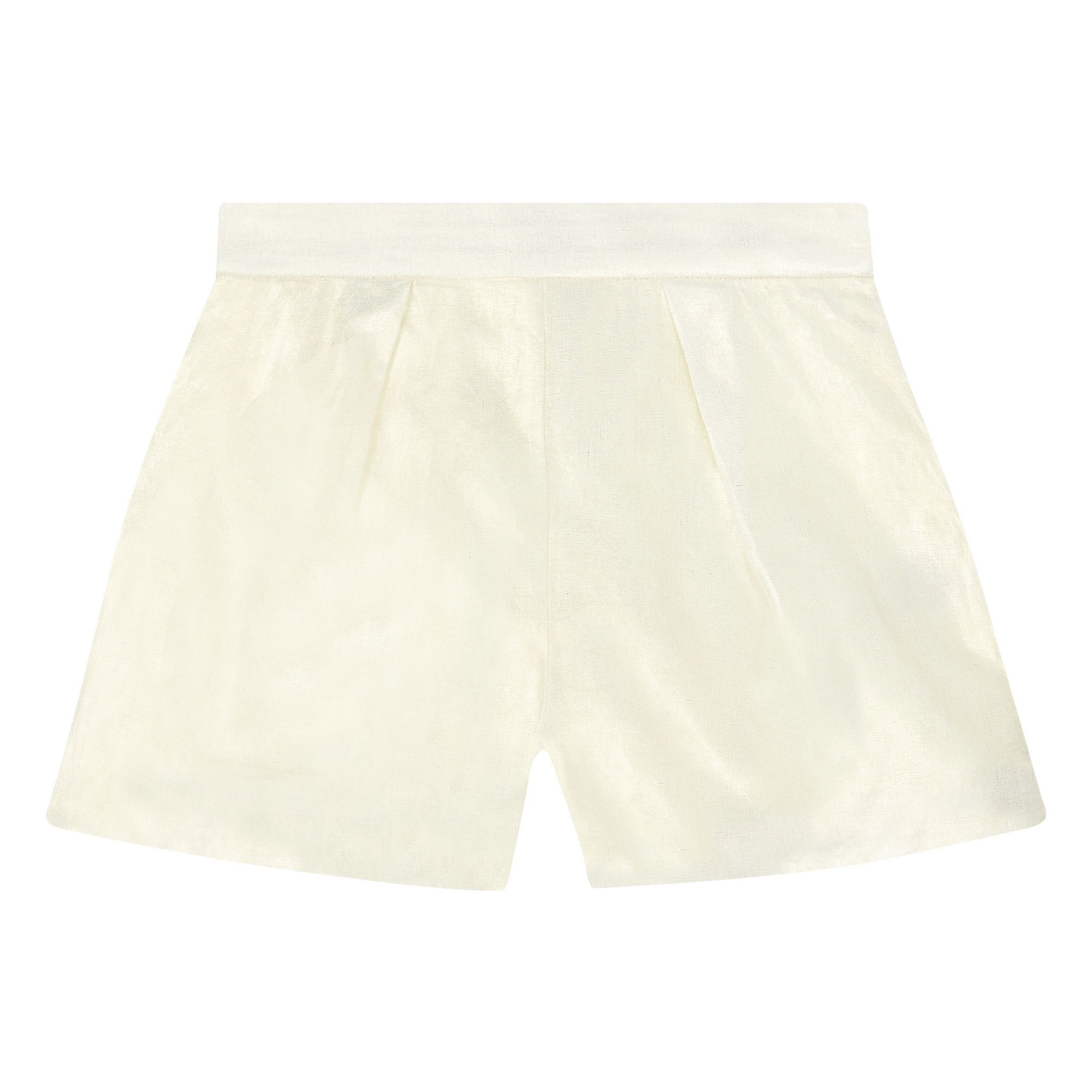 Linen Flash Shorts -  Occasionwear Collection - Gold- Product image n°0