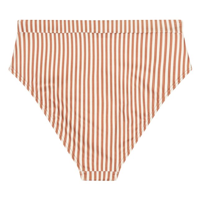 Striped High Waisted Bikini Bottoms - Women’s Collection - Pink