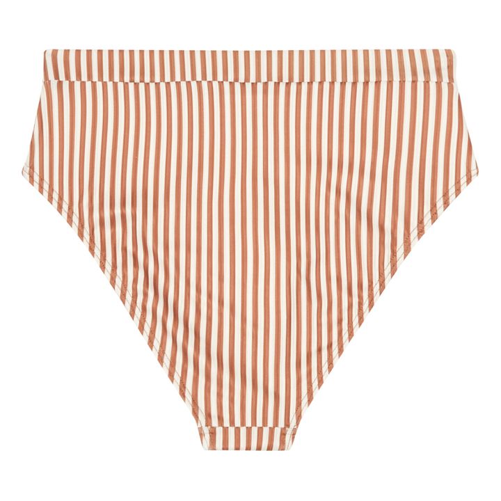 Striped High Waisted Bikini Bottoms - Women’s Collection - Rosa- Immagine del prodotto n°3