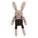 Soft Toy Bunny in Overalls Black- Miniature produit n°0