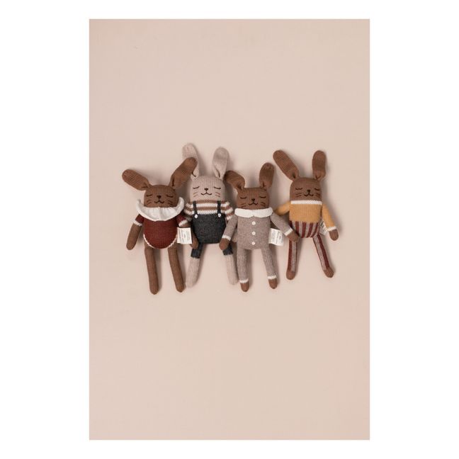 Soft Toy Bunny in Overalls | Black