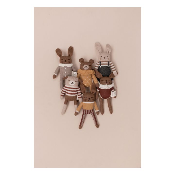 Soft Toy Bear in Spotted Pyjamas | Ochre- Product image n°3