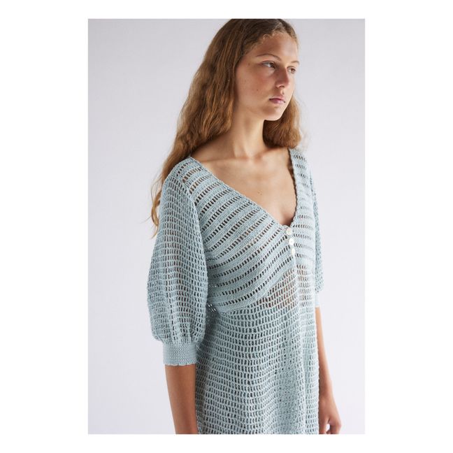 Devisha Crochet Dress Azzurro