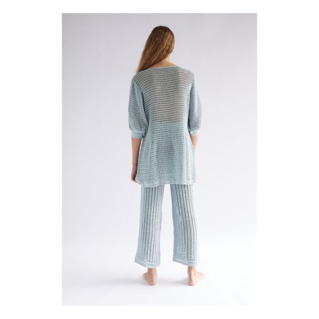 Devisha Crochet Trousers Hellblau