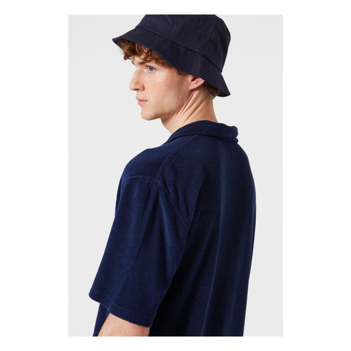 Terry Cloth Polo Shirt Navy blue- Product image n°2