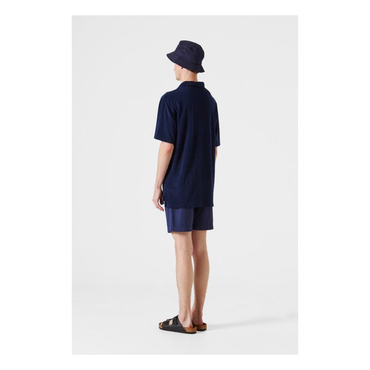 Terry Cloth Polo Shirt Navy blue- Product image n°4