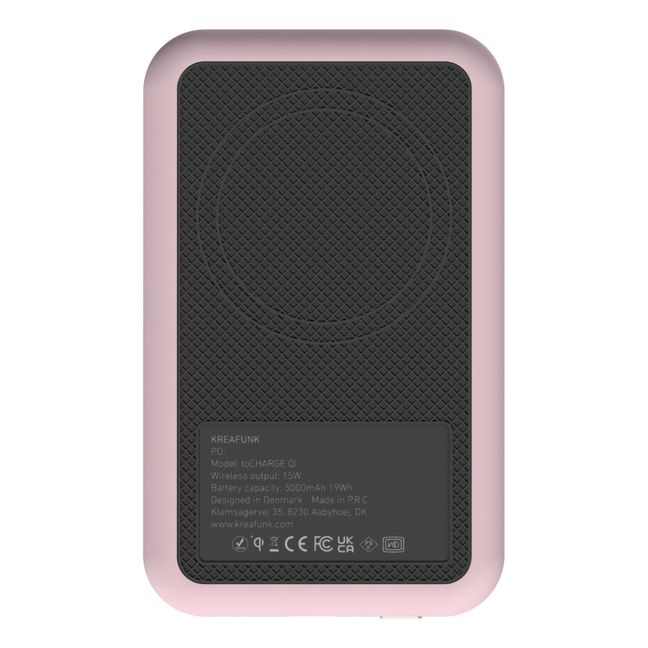 ToCharge QI Portable Phone Charger Dusty Pink
