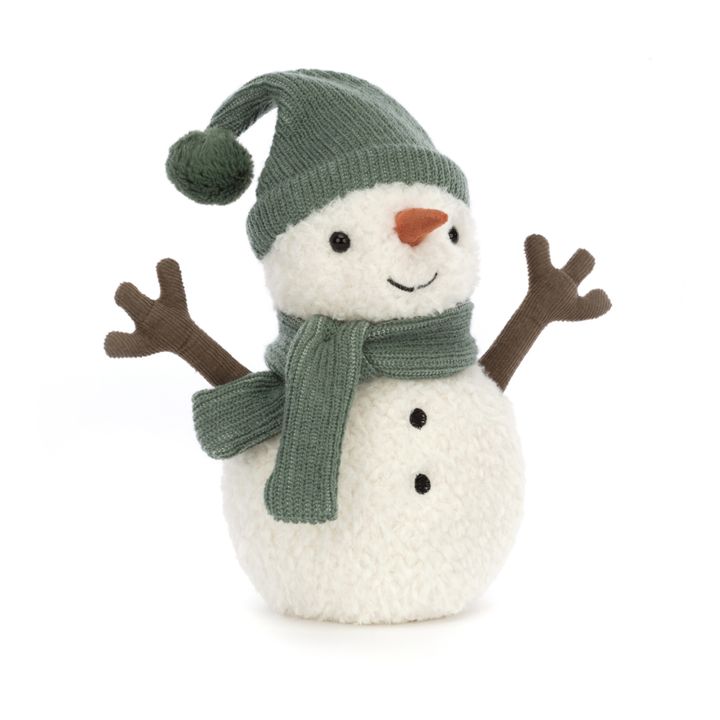 Maddy Snowman Soft Toy | Green- Product image n°1