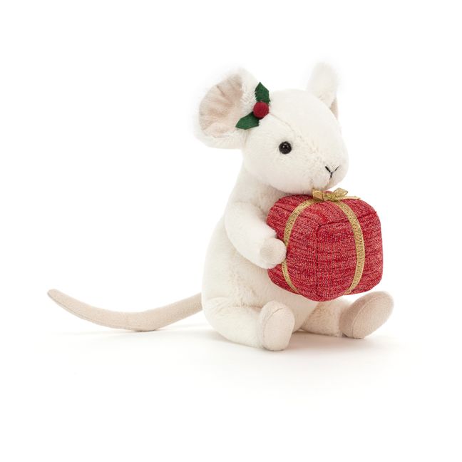 Christmas Mouse with a Present Soft Toy 