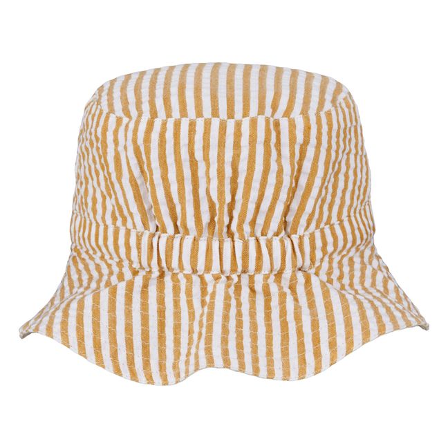 Sander Organic Cotton Reversible Bucket Hat Ocre