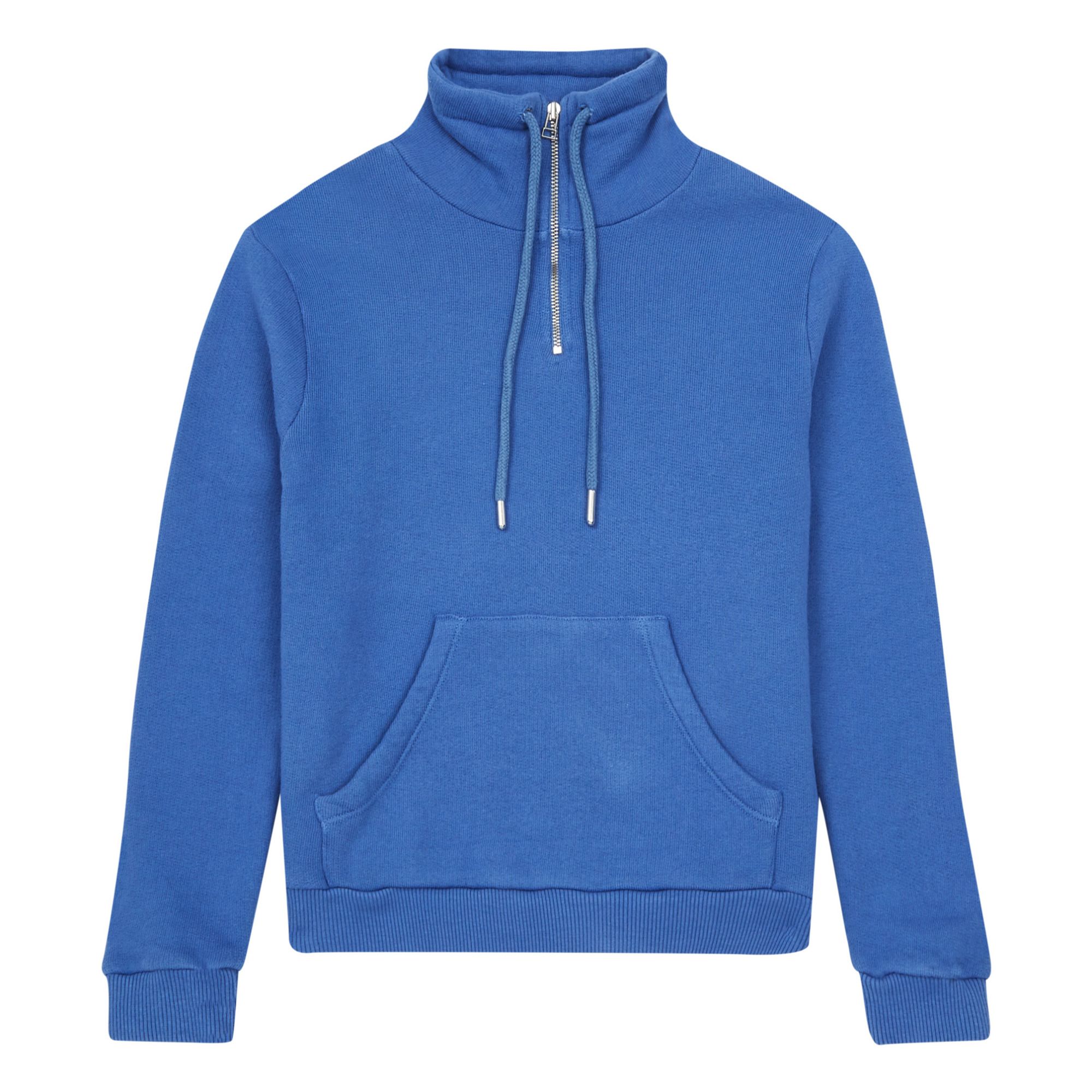 Zip Neck Sweatshirt Blue- Product image n°0