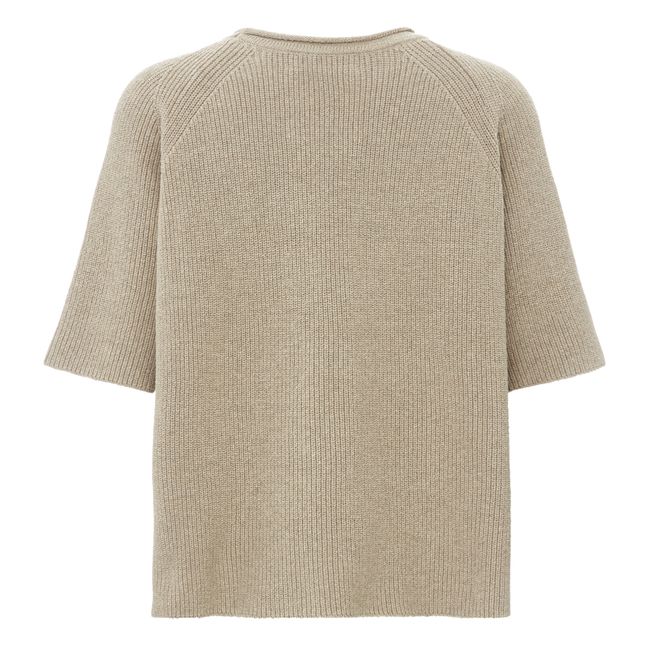 Top Maille Coton Bio Taupe