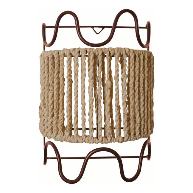 Dolores Raffia and Metal Wall Light Brown