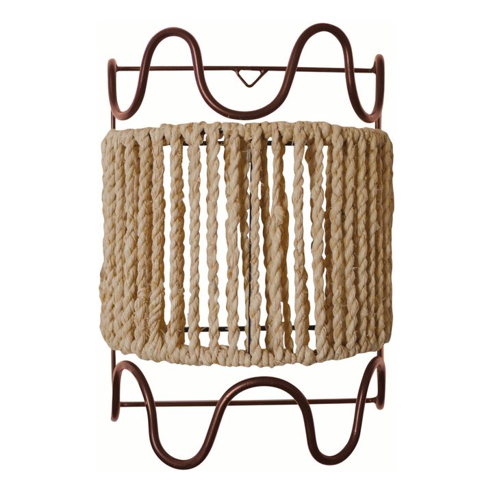 Dolores Raffia and Metal Wall Light | Brown- Product image n°0