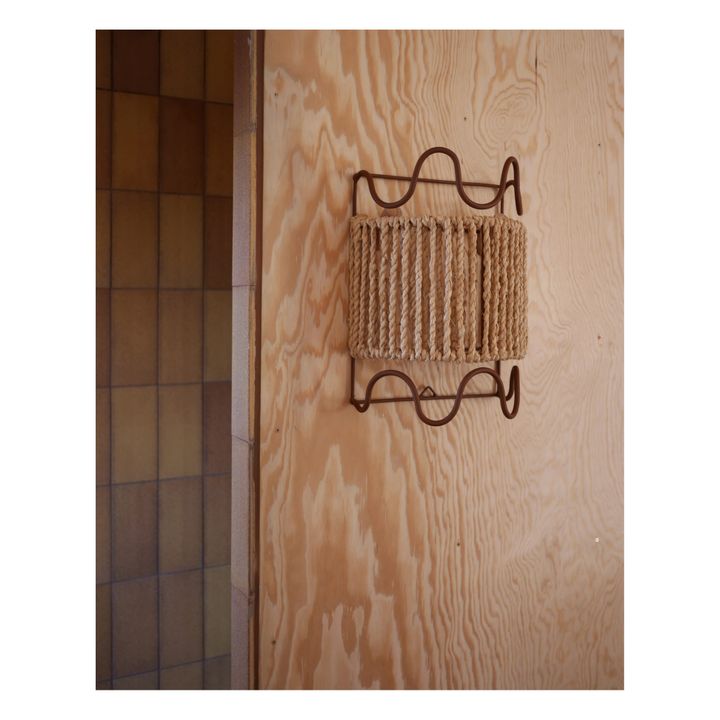 Dolores Raffia and Metal Wall Light | Brown- Product image n°1