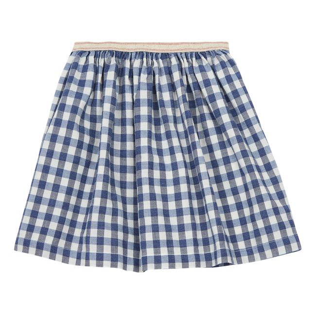 Checked Skirt Blu marino