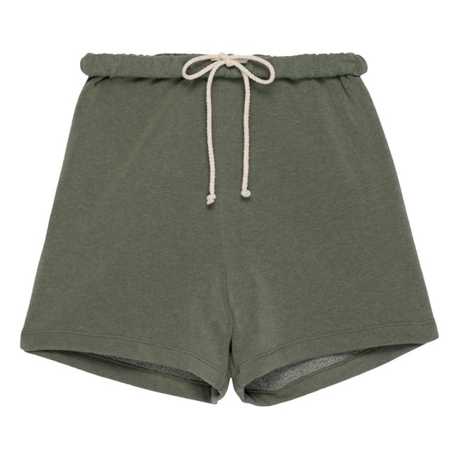Pantalón corto Eco-Fleece de algodón orgánico Verde