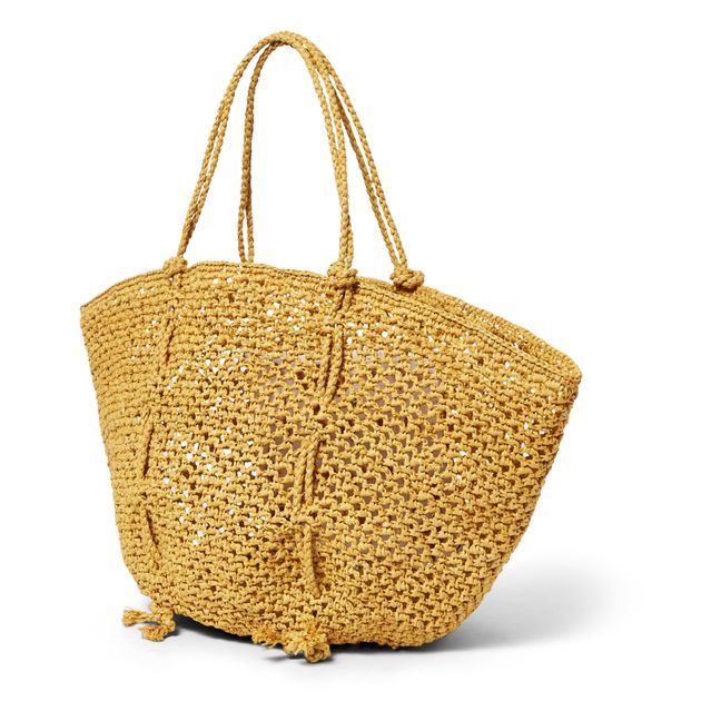 Cap Lacy Bag - Large Straw Yellow