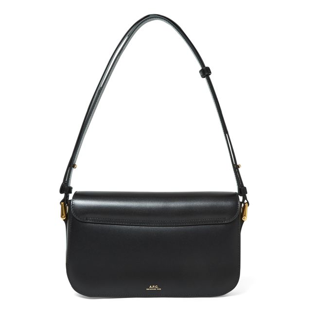 Grace Smooth Leather Baguette Bag Negro