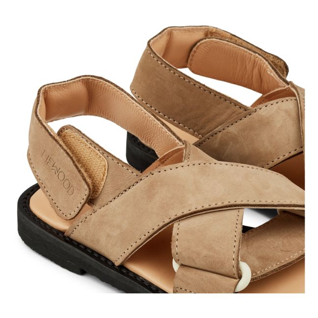 Jady Leather Sandals | Beige