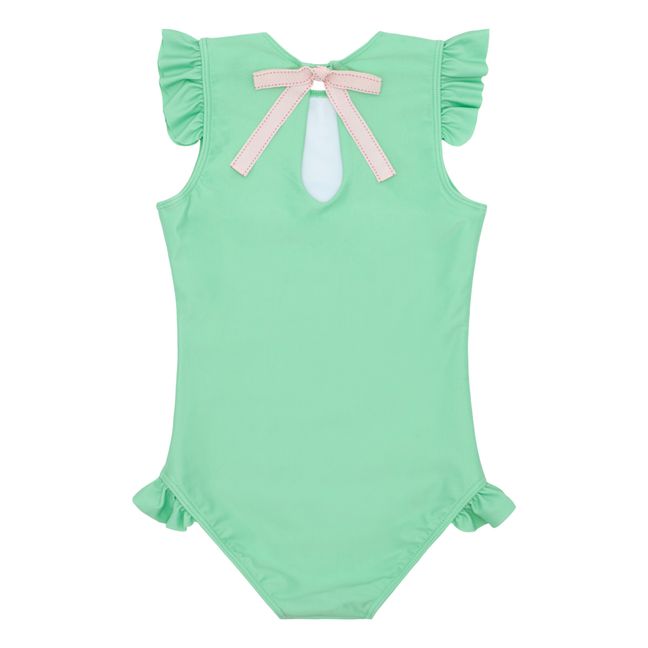 Palm Frill Swimsuit Green