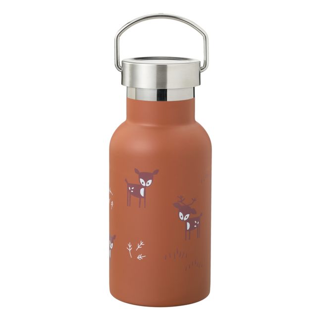 Deer Water Bottle - 350 ml Braun Changierend