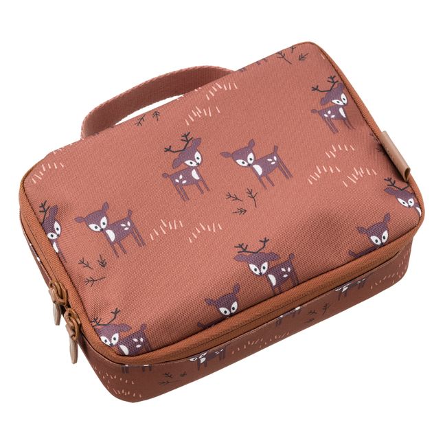 Deer Insulated Lunch Bag Marron glac