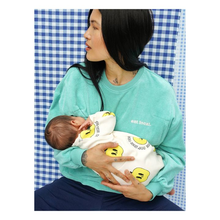 Eat Local Terry Cloth Breastfeeding Sweatshirt | Green- Product image n°4