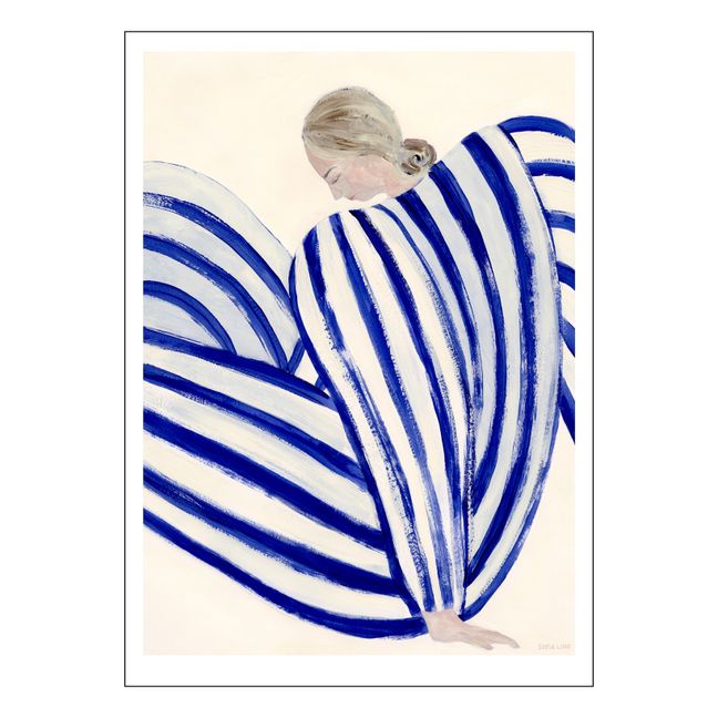 Blue Stripe at Concorde - The Poster Club - Unframed