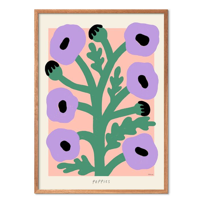 Purple Poppies - The Poster Club - Sans cadre- Image produit n°0