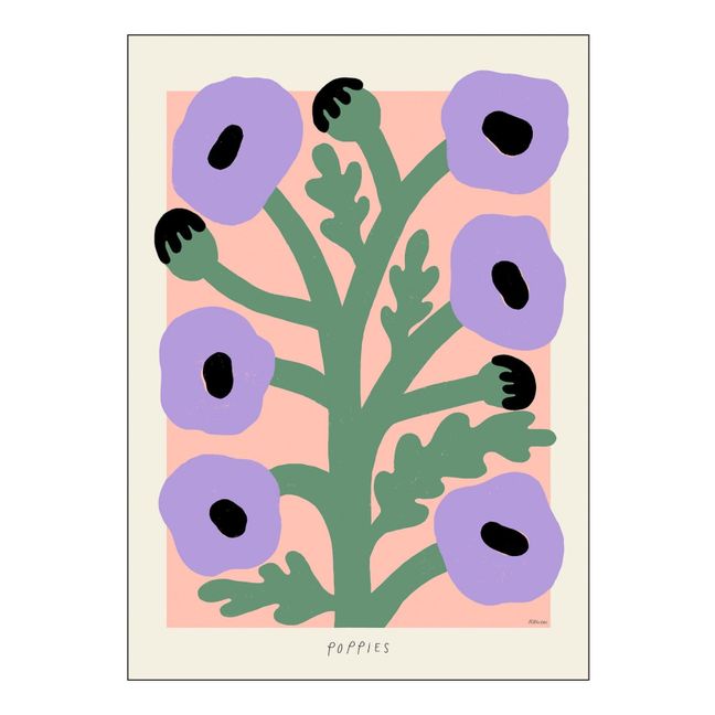 Purple Poppies - The Poster Club - Senza cornice