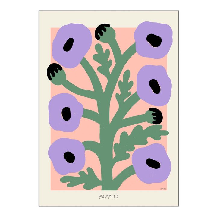 Purple Poppies - The Poster Club - Sans cadre- Image produit n°2