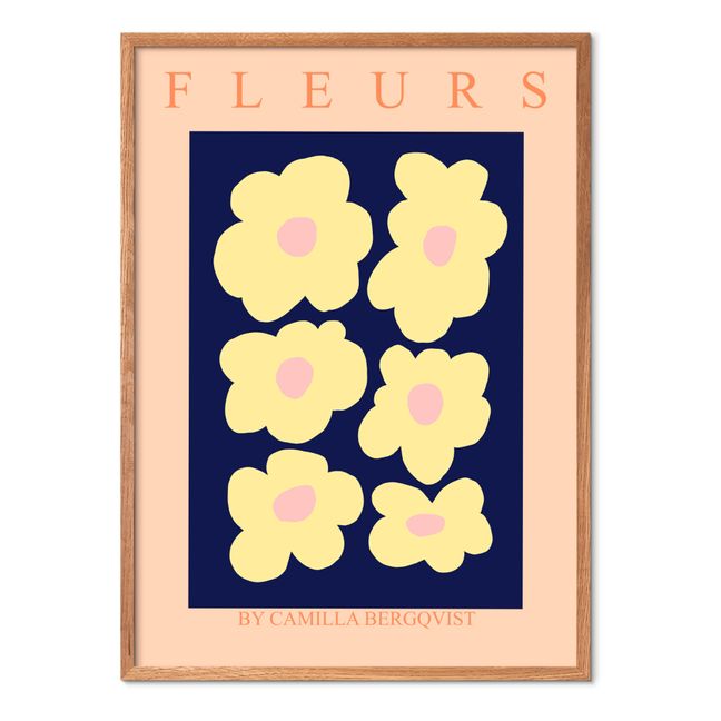 Fleurs Blå Poster - Unframed
