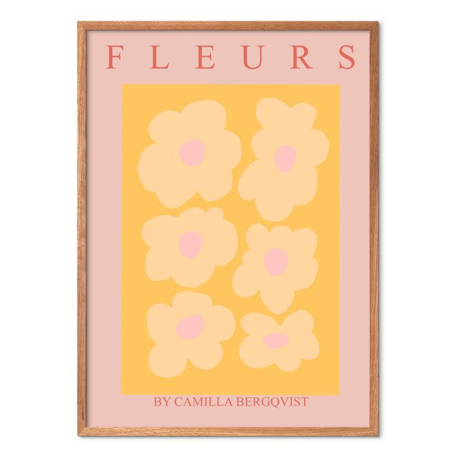 Fleurs orange - Sans cadre