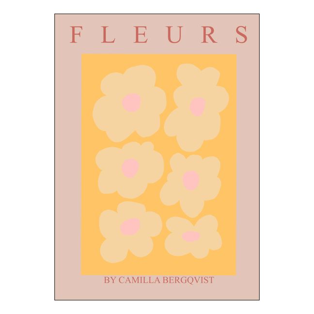 Fleurs orange - Sans cadre