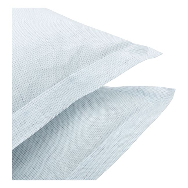 Funda de almohada de algodón tejido a mano Paul - Set de 2 | Azul Cielo
