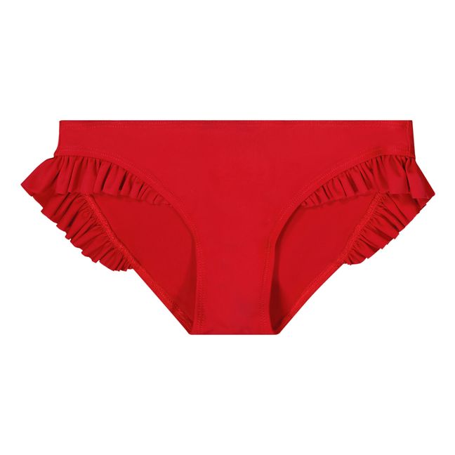 Romy Recycled Polyamide Bikini Bottoms Rosso