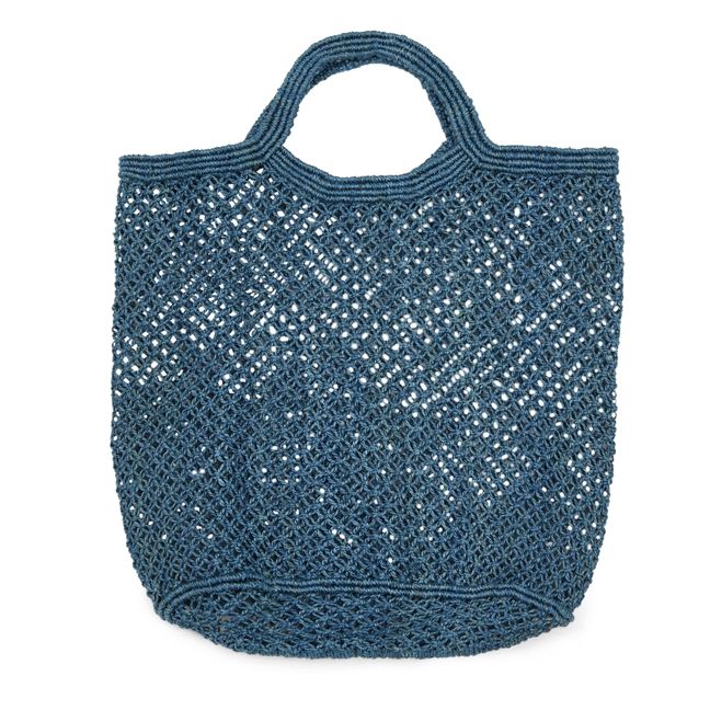Shopping Bag Macramé Bleu