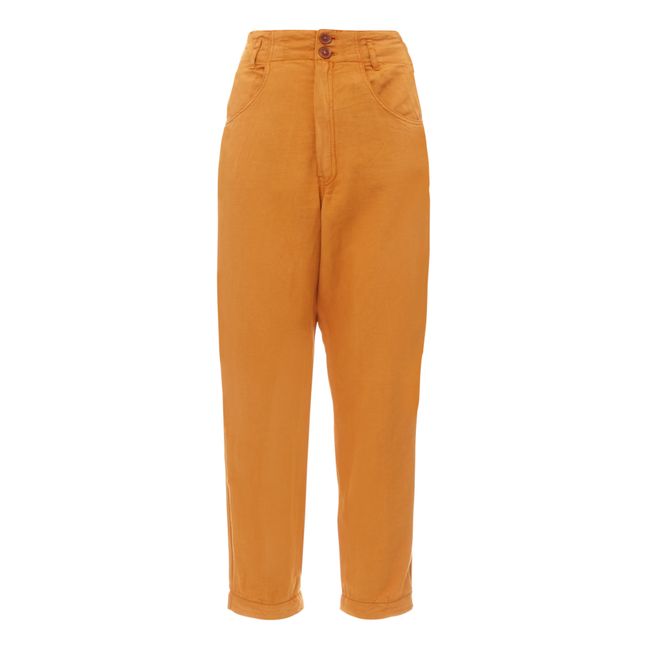 Teddy Radio Cotton and Linen Trousers Miele