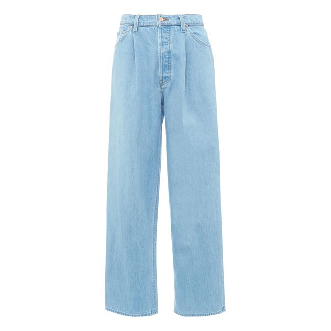 The Pleated Fun Dip Puddle Jeans Blau