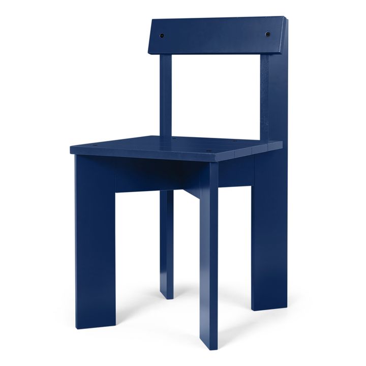 Silla Ark de madera FSC | Azul- Imagen del producto n°2