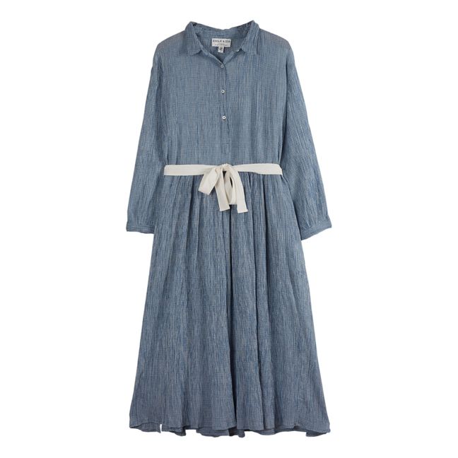 Robe Longue Vichy - Collection Femme - Bleu